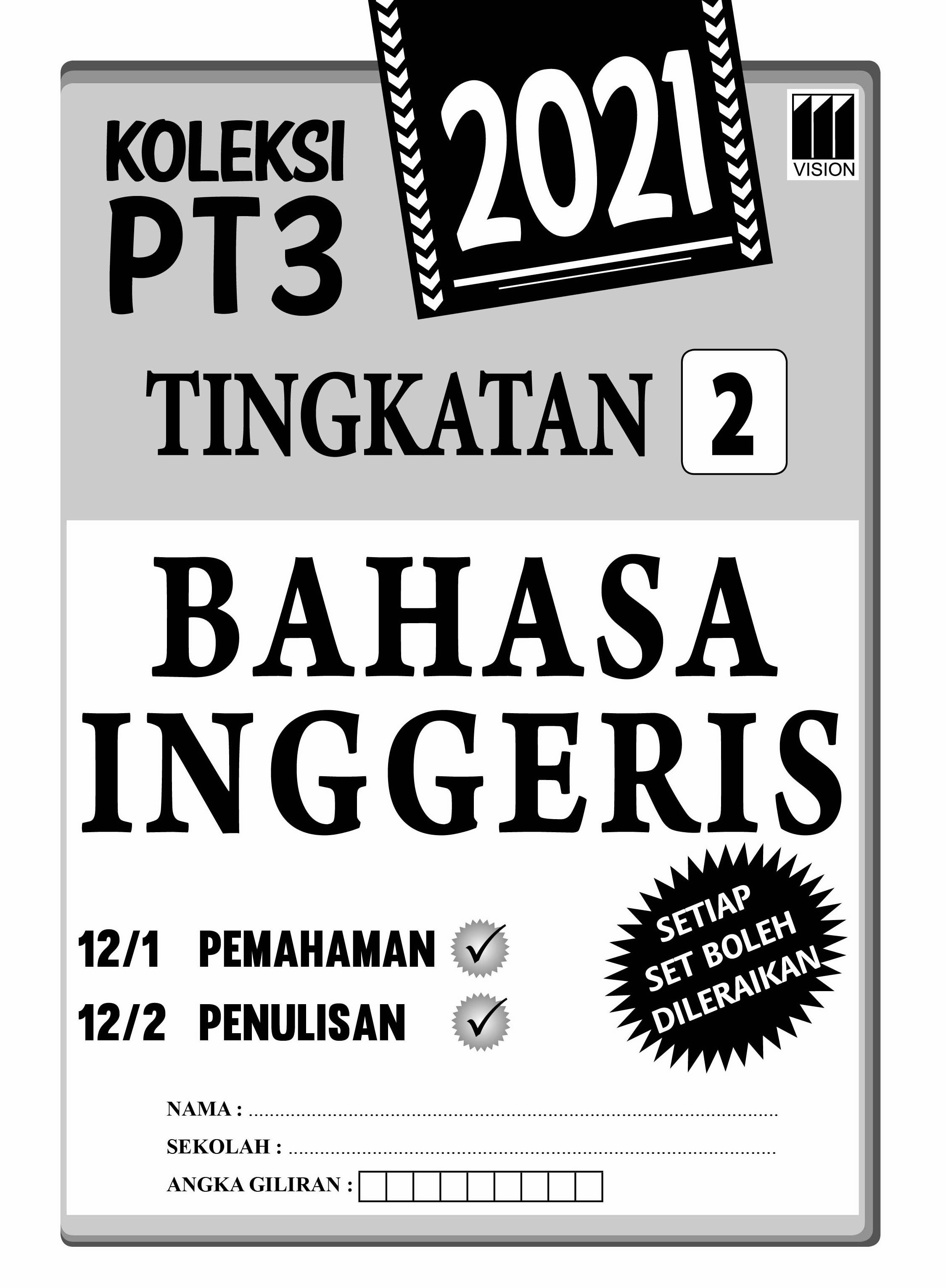 Koleksi PT3 2021 Bahasa Inggeris Tingkatan 2 – Pustaka Vision Sdn Bhd