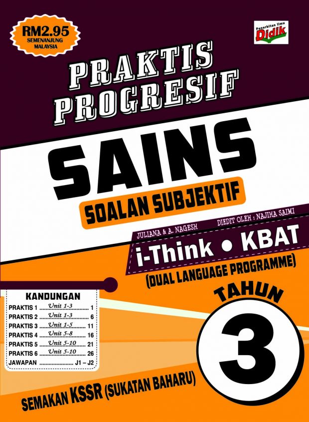 Praktis Progresif 2021 Sains Tahun 3 – Soalan Subjektif – Pustaka