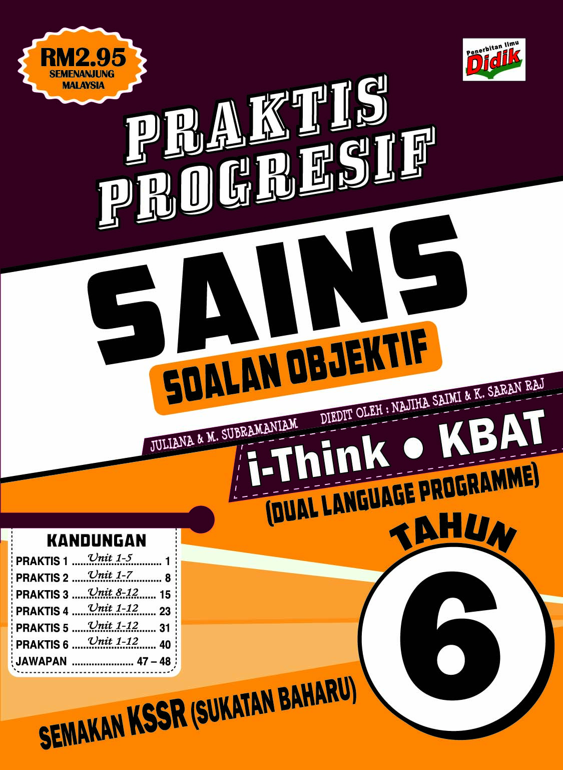 Praktis Progresif 2021 Sains Tahun 6 Soalan Objektif Pustaka Vision Sdn Bhd